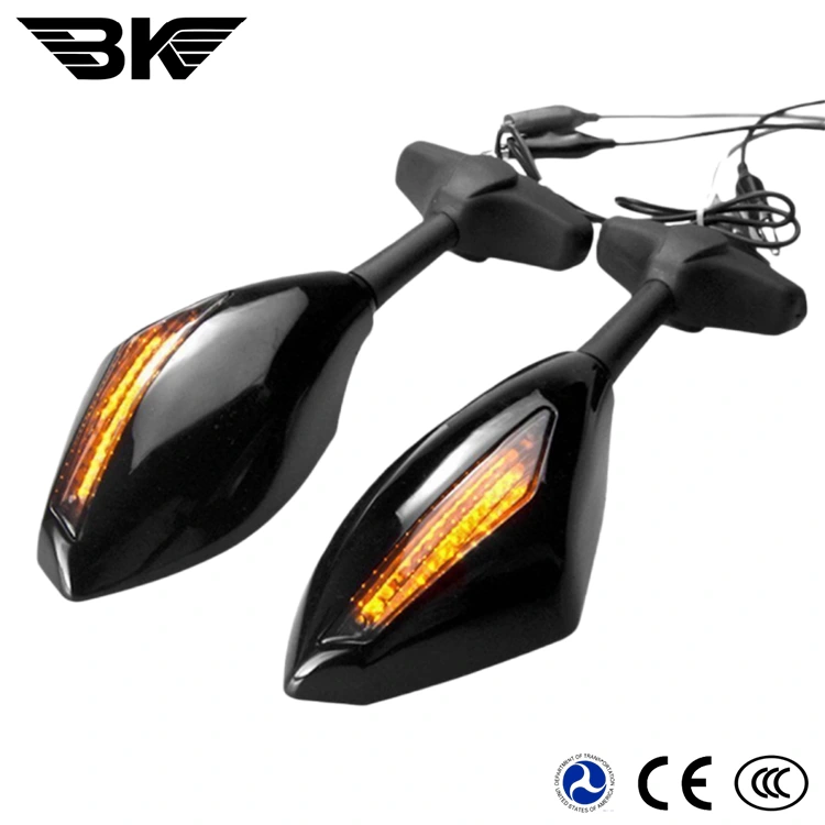Rétroviseur de moto avec lumières LED et clignotants