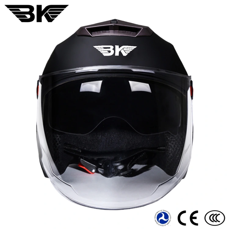 Casques de moto unisexes 3/4 avec visière